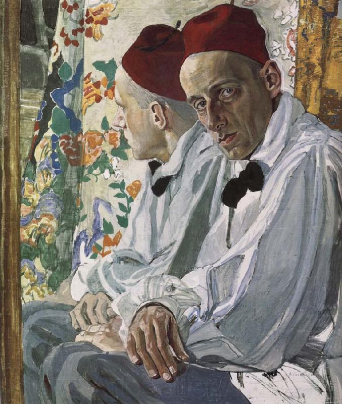 Alexander Yakovlevich GOLOVIN Portrait of Stage Director  Vsevolod Meyerhold France oil painting art